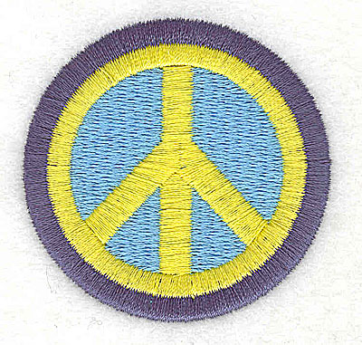 Embroidery Design: Peace symbol<br> 2.13w X 2.06h