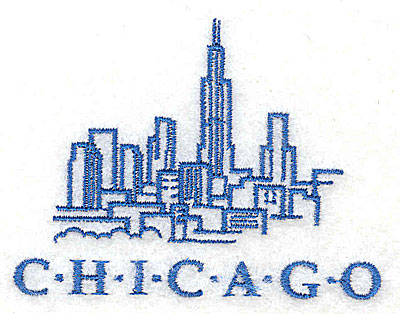 Embroidery Design: Chicago<br> 2.94w X 2.19h