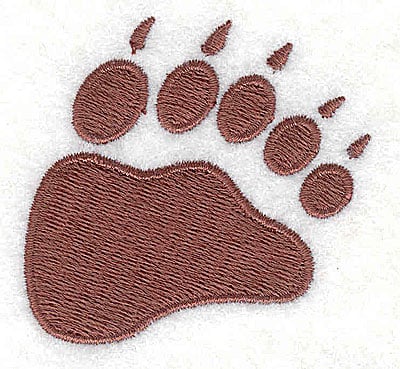 Embroidery Design: Bear paw print<br>2.00H x 2.06w
