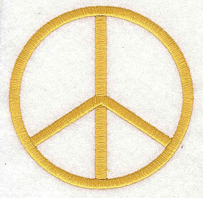 Embroidery Design: Peace sign<br>3.69H x 3.69W