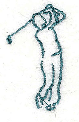 Embroidery Design: Golfer<br> 1.06w X 1.94h
