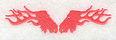 Embroidery Design: Stylized moose heads<br> 2.81w X 0.75h