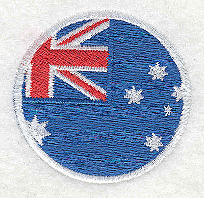 Embroidery Design: Australian flag<br> 2.00w X 2.00h