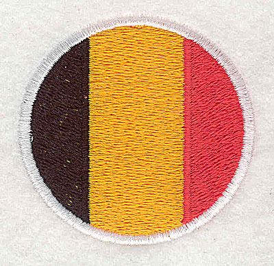 Embroidery Design: Belgian flag<br> 2.00w X 2.13h