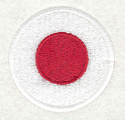 Embroidery Design: Japanese flag<br> 2.00w X 2.00h