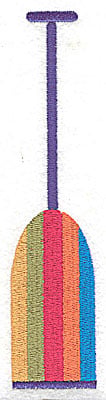 Embroidery Design: Colorful oar<br> 1.25w X 5.69h