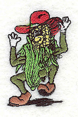 Embroidery Design: Corn character<br> 1.19w X 1.69h