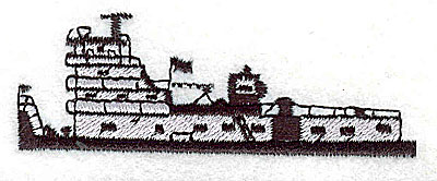 Embroidery Design: Cargo ship<br>3.19w X 1.06h