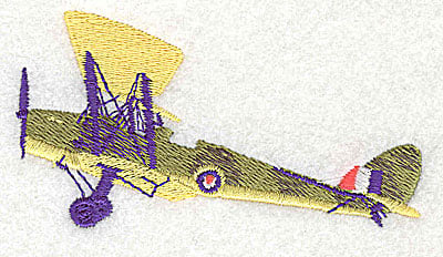 Embroidery Design: Vintage airplane<br> 3.44w X 1.19h