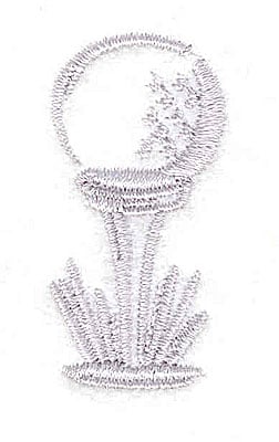 Embroidery Design: Golf ball on tee<br> 0.75w X 1.63h