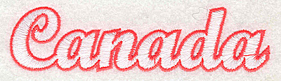Embroidery Design: Canada<br> 4.50w X 1.13h