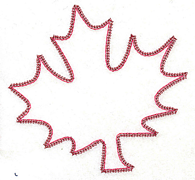 Embroidery Design: Maple leaf<br> 5.06w X 4.81h