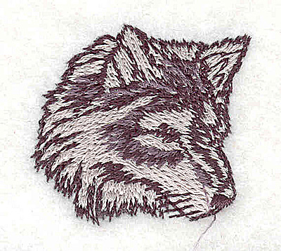 Embroidery Design: Wolf head<br> 1.44w X 1.38h