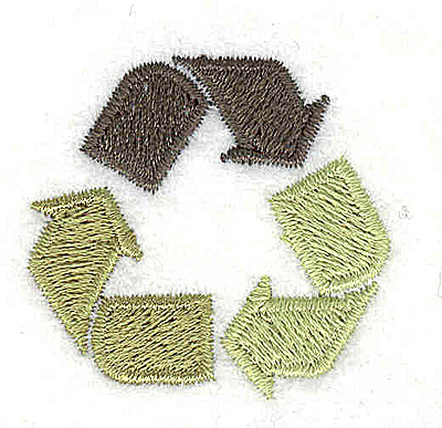 Embroidery Design: Recycling Logo<br>1.38w X 1.31h