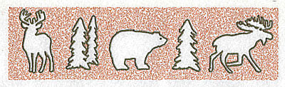 Embroidery Design: Deer Bear Moose<br> 8.88w X 2.38h