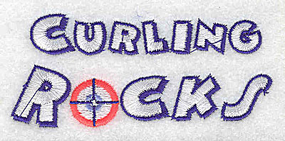 Embroidery Design: Curling rocks<br> 3.59w X 1.56h