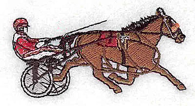 Embroidery Design: Sulky horse racing<br> 1.63w X 1.38h