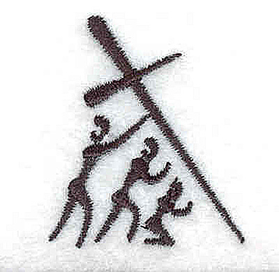 Embroidery Design: Christians Raising the Cross<br>1.44W x 1.25H
