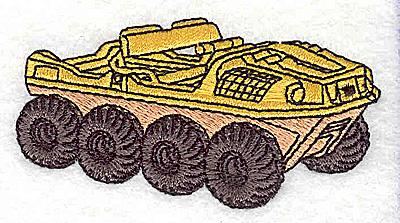 Embroidery Design: Military Vehicle<br>1.63W x 3.19H