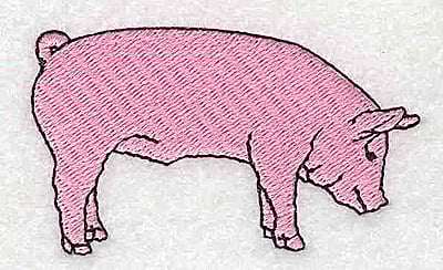 Embroidery Design: Pig<br>1.50W x 2.56H