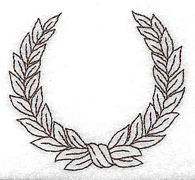Embroidery Design: Wreath<br> 2.44w X 2.19h
