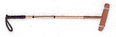 Embroidery Design: Polo mallet<br> 3.50w X 0.94h