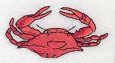 Embroidery Design: Crab<br> 2.69w X 1.38h