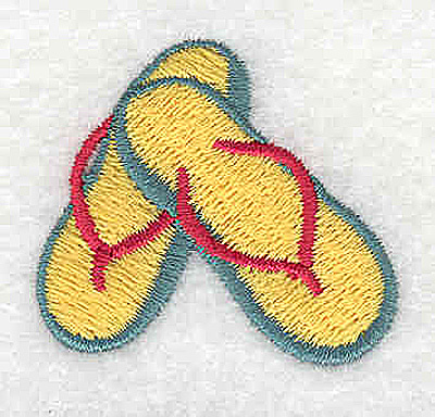 Embroidery Design: Flip flops<br> 1.44w X 1.31h