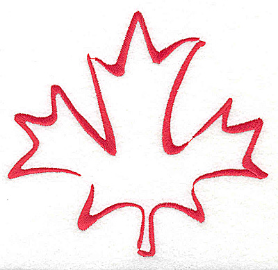 Embroidery Design: Maple leaf stylized<br> 4.81w X 4.56h