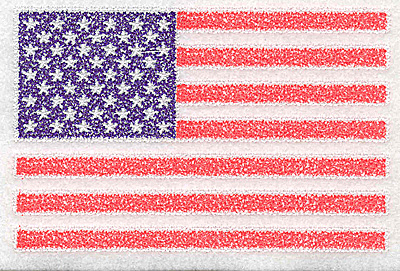 Embroidery Design: American flag<br> 5.94w X 3.88h | Embroidery Legacy Embroidery Design: American flag<br> 5.94w X 3.88h