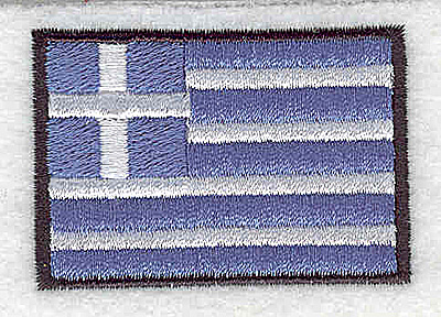 Embroidery Design: Greek flag<br> 2.00w X 1.44h
