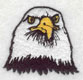 Embroidery Design: Eagle head<br> 1.81w X 1.69h
