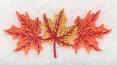 Embroidery Design: Fall leaves<br> 2.38w X 1.13h | Embroidery Legacy Embroidery Design: Fall leaves<br> 2.38w X 1.13h