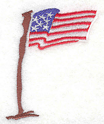 Embroidery Design: American flag<br> 2.06w X 2.44h