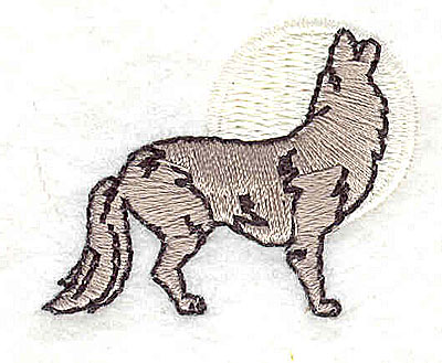 Embroidery Design: Howling wolf<br> 1.44w X 1.19h
