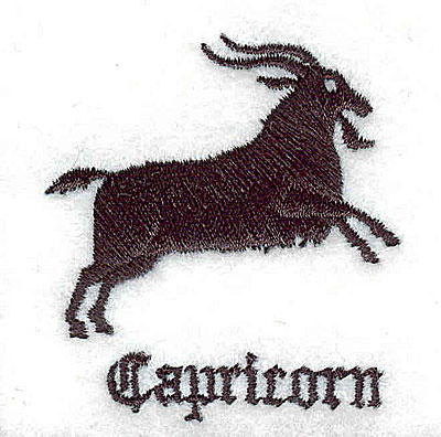 Embroidery Design: Capricorn<br> 1.75w X 1.94h