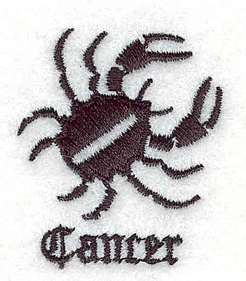 Embroidery Design: Cancer<br> 1.38w X 1.63h