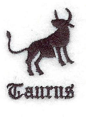 Embroidery Design: Taurus<br> 1.06w X 1.31h