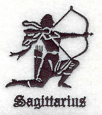 Embroidery Design: Saggitarius<br> 1.94w X 2.31h