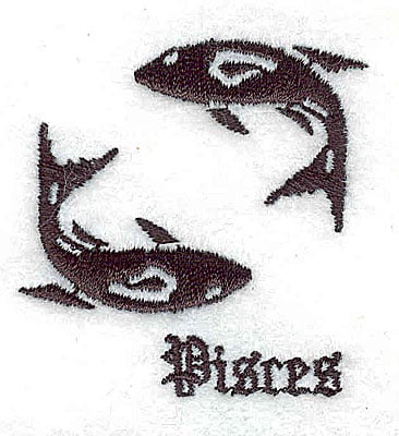 Embroidery Design: Pisces <br> 1.81w X 1.88h | Embroidery Legacy Embroidery Design: Pisces <br> 1.81w X 1.88h