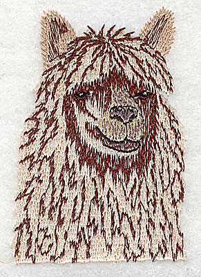 Embroidery Design: Llama head<br> 2.06w X 3.06h | Embroidery Legacy Embroidery Design: Llama head<br> 2.06w X 3.06h