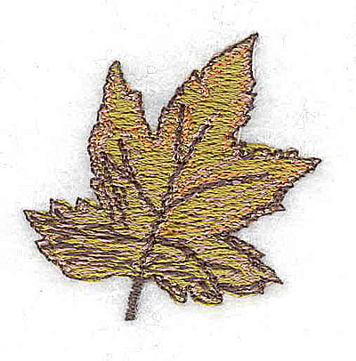 Embroidery Design: Fall leaf<br> 1.38w X 1.31h