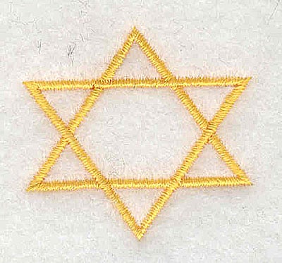 Embroidery Design: Star of David<br> 1.44w X 1.38h | Embroidery Legacy Embroidery Design: Star of David<br> 1.44w X 1.38h