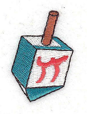 Embroidery Design: Dreidel <br> 1.00w X 1.50h