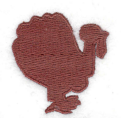 Embroidery Design: Turkey silhouette<br> 1.50w X 1.56h