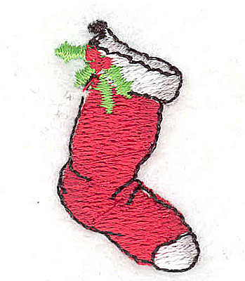 Embroidery Design: Christmas stocking<br> 0.81w X 1.50h