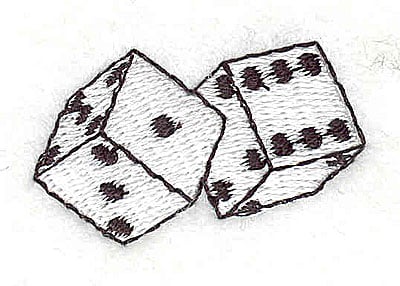 Embroidery Design: Dice<br> 1.50w X 0.88h