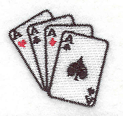 Embroidery Design: Cards Aces<br> 1.69w X 1.63h
