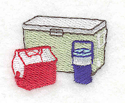 Embroidery Design: Picnic coolers<br> 1.44w X 1.13h