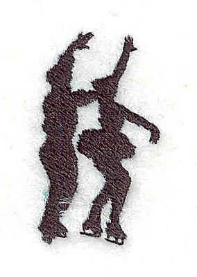 Embroidery Design: Figure skaters dance<br> 0.81w X 1.44h